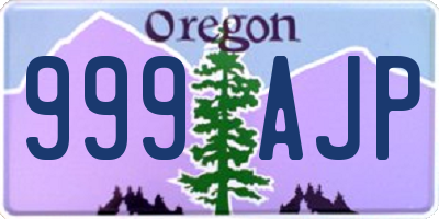 OR license plate 999AJP