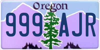 OR license plate 999AJR
