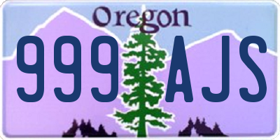 OR license plate 999AJS