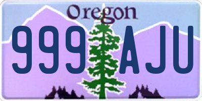 OR license plate 999AJU