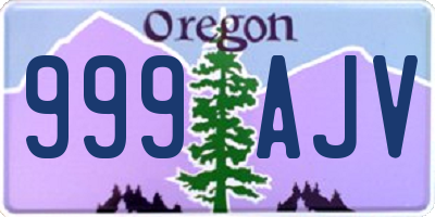 OR license plate 999AJV