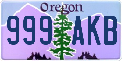 OR license plate 999AKB