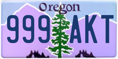 OR license plate 999AKT