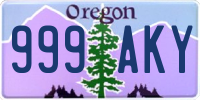OR license plate 999AKY