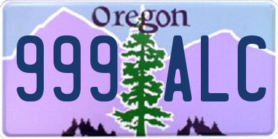 OR license plate 999ALC