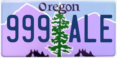 OR license plate 999ALE