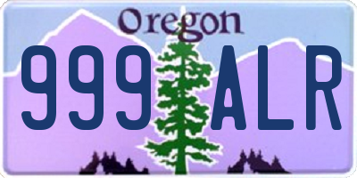 OR license plate 999ALR