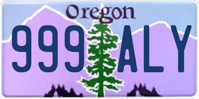 OR license plate 999ALY