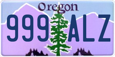 OR license plate 999ALZ