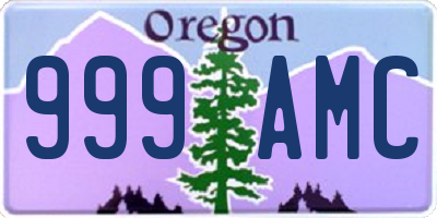 OR license plate 999AMC