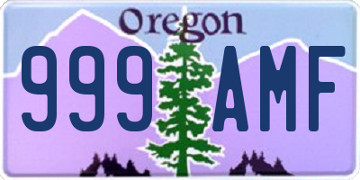 OR license plate 999AMF