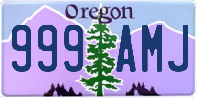 OR license plate 999AMJ