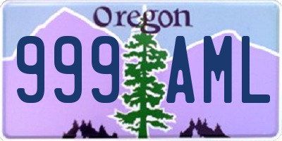 OR license plate 999AML