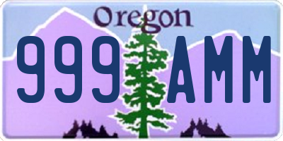 OR license plate 999AMM