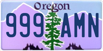 OR license plate 999AMN
