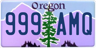 OR license plate 999AMQ