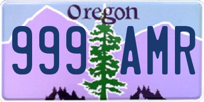 OR license plate 999AMR