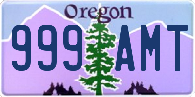 OR license plate 999AMT