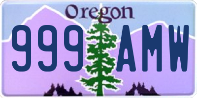 OR license plate 999AMW