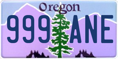 OR license plate 999ANE