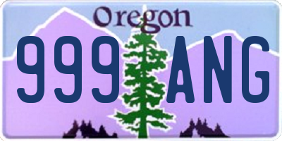 OR license plate 999ANG