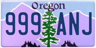 OR license plate 999ANJ