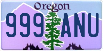 OR license plate 999ANU
