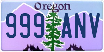 OR license plate 999ANV
