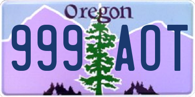 OR license plate 999AOT
