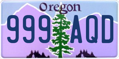 OR license plate 999AQD