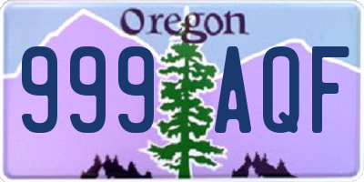 OR license plate 999AQF
