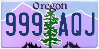 OR license plate 999AQJ