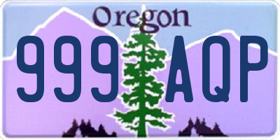 OR license plate 999AQP