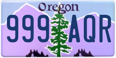 OR license plate 999AQR