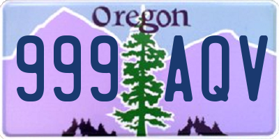 OR license plate 999AQV