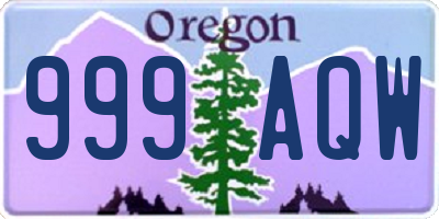 OR license plate 999AQW
