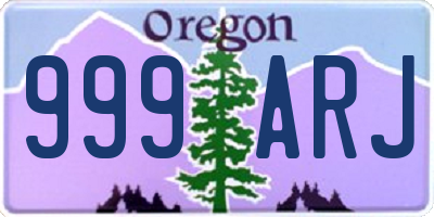 OR license plate 999ARJ