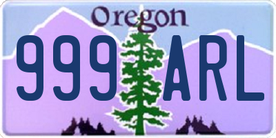 OR license plate 999ARL