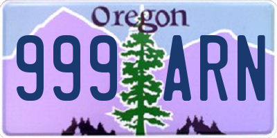 OR license plate 999ARN
