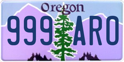 OR license plate 999ARO