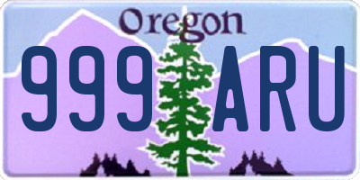 OR license plate 999ARU