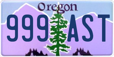 OR license plate 999AST
