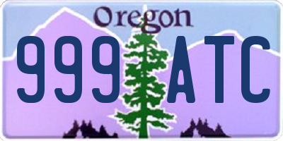 OR license plate 999ATC