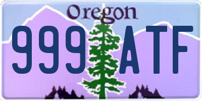 OR license plate 999ATF
