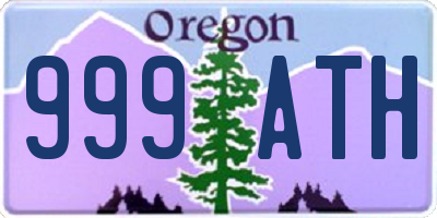 OR license plate 999ATH