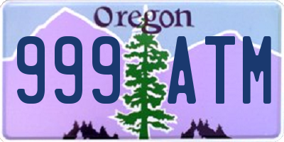 OR license plate 999ATM