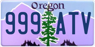 OR license plate 999ATV