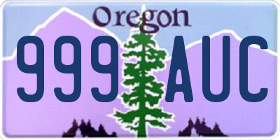 OR license plate 999AUC