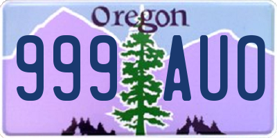 OR license plate 999AUO
