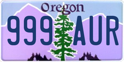 OR license plate 999AUR